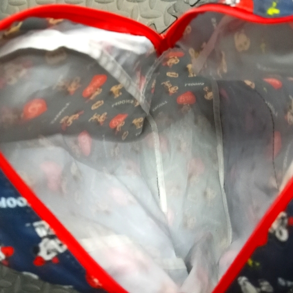 2015 Peanuts Snoopy Design Blue Bella Hearts Youth Ultra Light Backpack - Picture 7 of 14